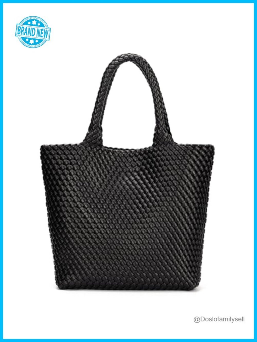 Handwoven Vegan Leather Tote Bag with Detachable Clutch, Spacious for Work